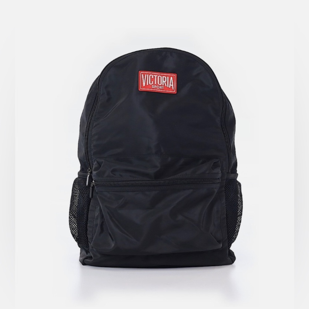 Victoria's Secret Sport Backpack in Black with Red Logo NWT